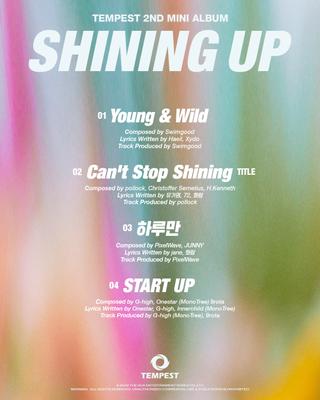 TEMPEST Bagikan Daftar Lagu Untuk Album Mini SHINING UP